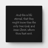 Plaque Photo Scripture Quote John 17 3 (Devant)