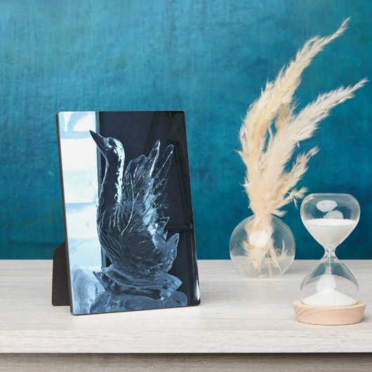 Plaque Photo Sculpture de glace de cygne, Québec, Canada (Côté)