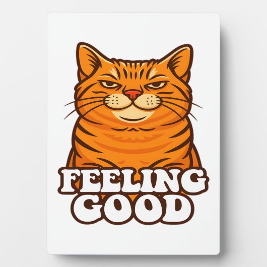 Plaque Photo Se sentir bien chat cool (Devant)