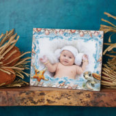 Plaque Photo Seashells, Turtle, Starfish Kids Photo Frame (Côté)
