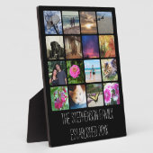 Plaque Photo Seize angles arrondis Carré Photo Collage (Côté)