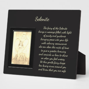 Plaque Photo Selenite Crystal Fairy