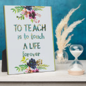 Plaque Photo Semaine d'appréciation de l'enseignant Citation de (Côté)