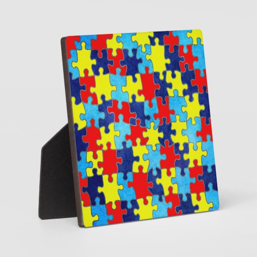Plaque Photo Sensibilisation sur l'autisme-Puzzle par Shirley T (Recto)