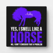 Plaque Photo Sentir comme un cheval en Royal Personnalisé (Devant)