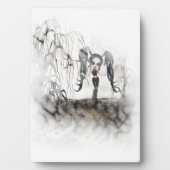 Plaque Photo Sepia Goth Girl Vignette (Devant)