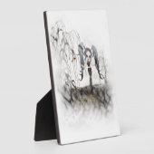 Plaque Photo Sepia Goth Girl Vignette (Côté)