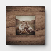 Plaque Photo Sepia noir brun tan Granite pierre (Devant)