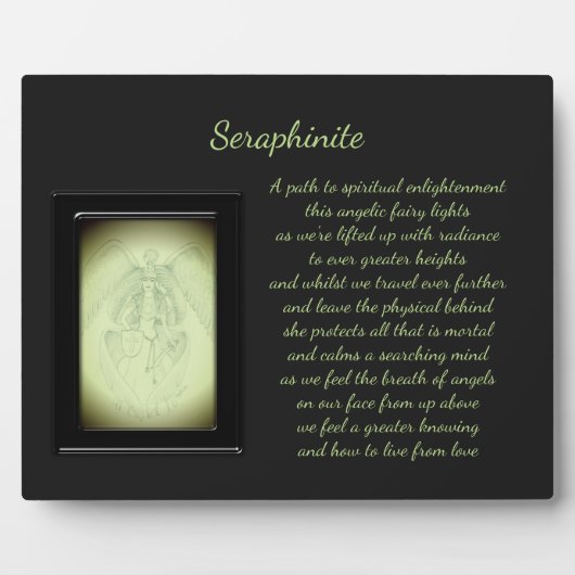 Plaque Photo Seraphinite Crystal Fairy (Devant)