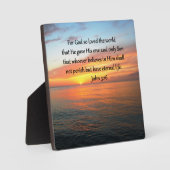 PLAQUE PHOTO SERENE JOHN 3:16 PHOTO DU LEVER (Recto)