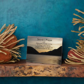 Plaque Photo Sérénité Prayer Lac Sunset Paysage (Côté)
