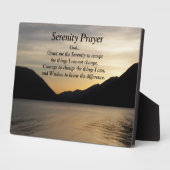 Plaque Photo Sérénité Prayer Lac Sunset Paysage (Côté)