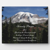 Plaque Photo Sérénité Prière Mont Rainier Paysage (Devant)