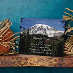 Plaque Photo Sérénité Prière Mont Rainier Paysage
