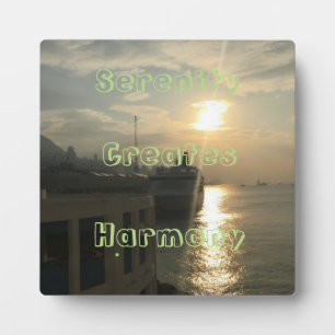Plaque Photo Serenity Harmony Motivation Sun Glow Harbour