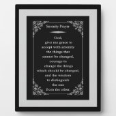 Plaque Photo Serenity Prayer Easel (Devant)