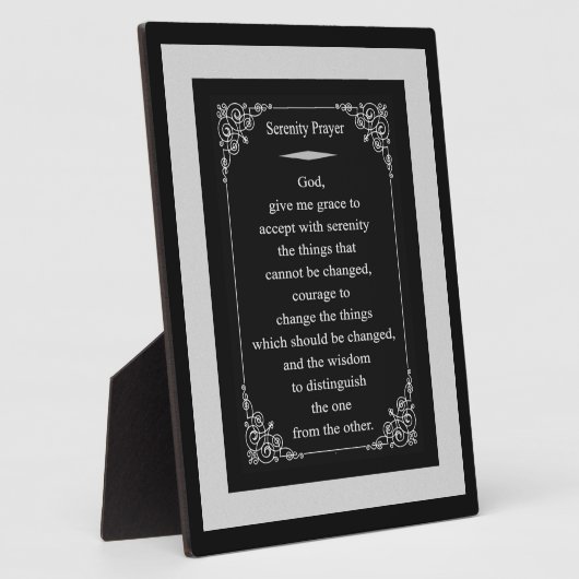 Plaque Photo Serenity Prayer Easel (Côté)