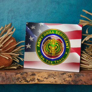 Plaque Photo Sergent d'entraînement de l'armée