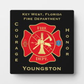 Plaque Photo Service des incendies Emblem Courage Design d'honn (Devant)