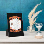 Plaque Photo Service d'urgence Funny Halloween Nurse Essenti (Côté)