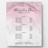 Plaque Photo Services de maquillage de parties scintillant en m (Devant)