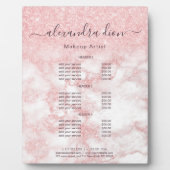 Plaque Photo Services de maquillage élégants avec paillettes ro (Devant)