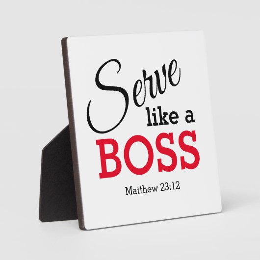 Plaque Photo SERVIR COMME UN BOSS Christian (Recto)