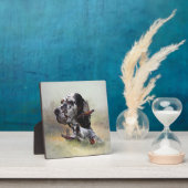 Plaque Photo Set anglais avec faisans, art (Insitu)