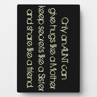 Plaque Photo Seule Une Tante Peut.....Plaque d'amitié familiale