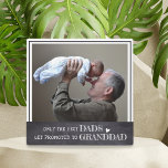Plaque Photo Seuls Les Meilleurs Pères Sont Promus À Grand-Père<br><div class="desc">Plaque photo personnalisée avec la citation "Only The Best Dads Get Promoted To Grand-père" pour rendre le nouveau grand-père se sentir spécial. Un cadeau unique pour la fête des pères,  le jour des grands-parents et l'anniversaire des grands-parents.</div>