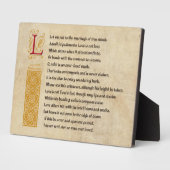 Plaque Photo Shakespeare Sonnet 116 (CXVI) sur Parchemin (Côté)