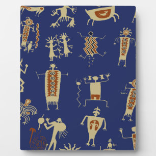 Plaque Photo Shaman du Southwest Rock Art