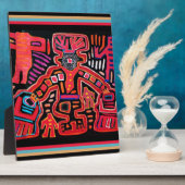 Plaque Photo Shaman Tribal Indien Cuna Avec Vans (Côté)