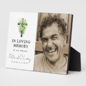 Plaque Photo Shamrock Clover Cross (Côté)