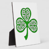 Plaque Photo Shamrock de noeud celtique biseauté (Côté)