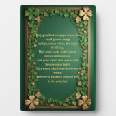 Plaque Photo Shamrock Irish Blessings for Strength & Resilience (Devant)