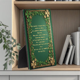 Plaque Photo Shamrock Irish Blessings for Strength & Resilience