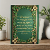 Plaque Photo Shamrock Irish Blessings for Strength & Resilience