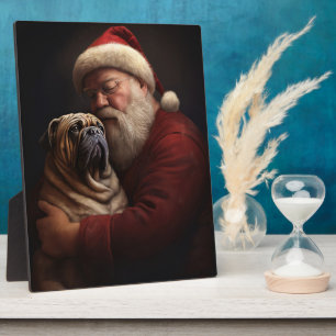 Plaque Photo Shar Pei avec le Père Noël Festive Noël