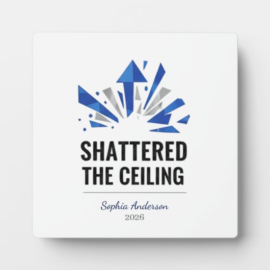 Plaque Photo Shattered The Ceiling | Personalized (Devant)