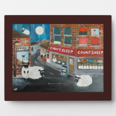 Plaque Photo Sheep Town Painting by Alfred Fox (Devant)