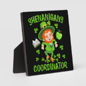 Plaque Photo Shenanigans Coordonnateur Funny Enseignant St Patr (Recto)