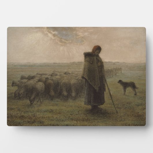 Plaque Photo Shepherdess et son troupeau | 1862-63 (Devant)