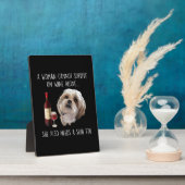 Plaque Photo Shih Tzu | A Woman Can't Survive On Wine Alone (Côté)