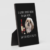 Plaque Photo Shih Tzu | A Woman Can't Survive On Wine Alone (Côté)
