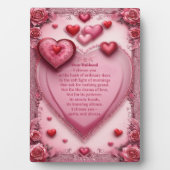 Plaque Photo Short Romantic Quote Couples Rose Hearts Vintage (Devant)