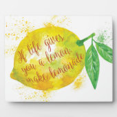 Plaque Photo Si La Vie Vous Donne Un Citron, Faites De La Lemon (Devant)