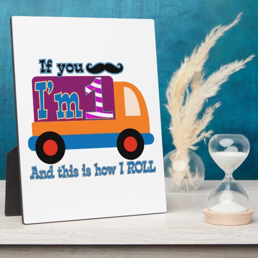 Plaque Photo Si vous moustache, je suis un et voici comment je (Côté)