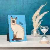 Plaque Photo Siamese cat cartoon (Côté)