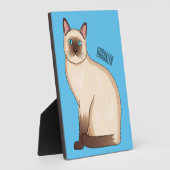Plaque Photo Siamese cat cartoon (Côté)